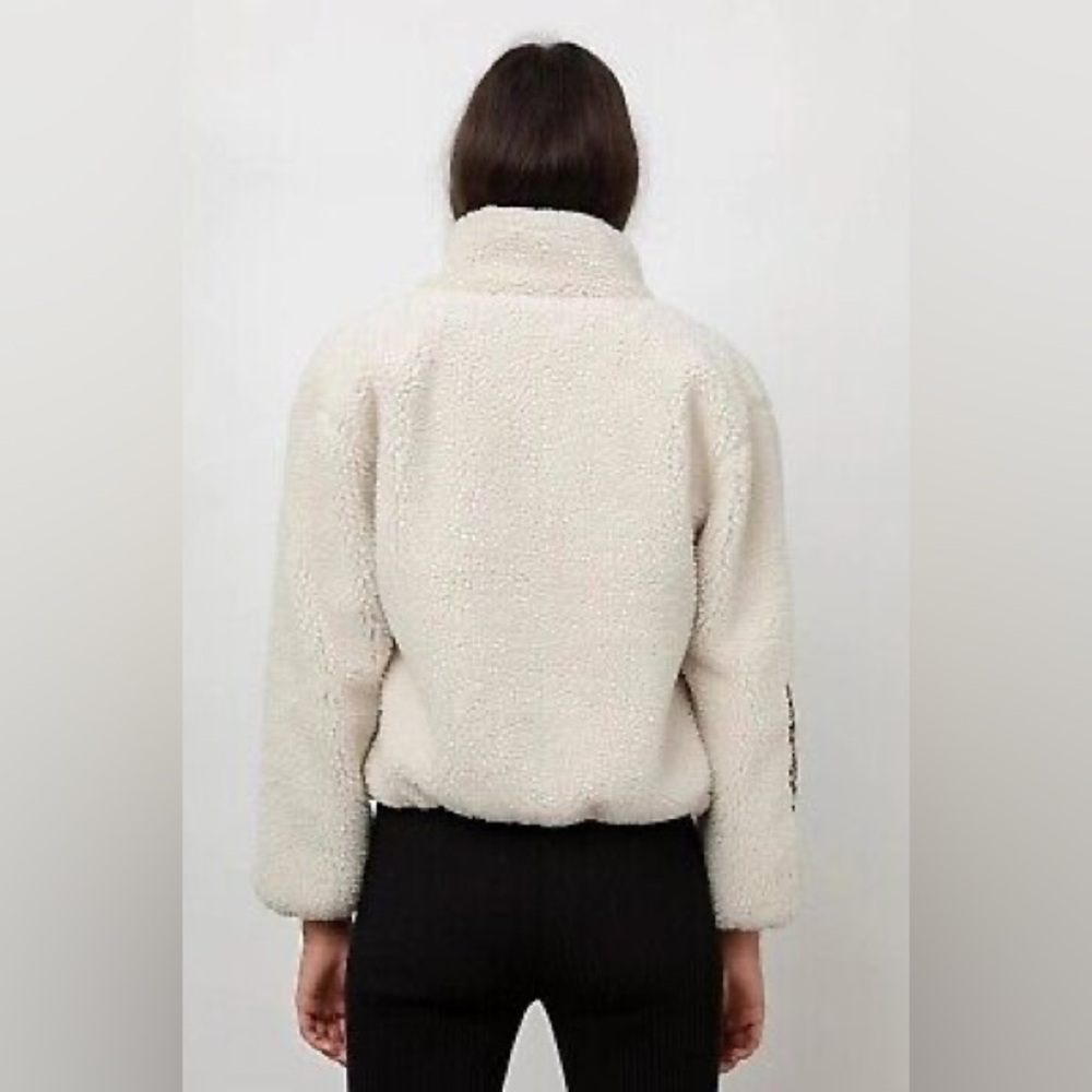 Rails Cream Teddy Jacket with Leopard Trim - Picture 16 of 16